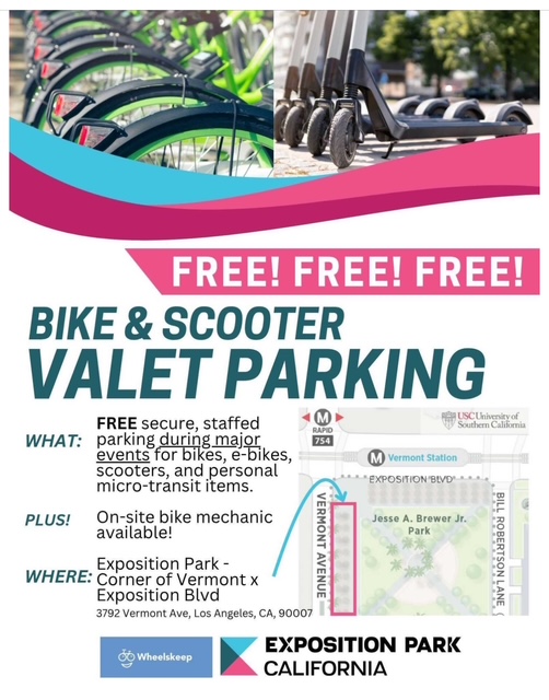 Come arrivare in bici al USC Coliseum e dove parcheggiare la bici in sicurezza all’Expo Parc